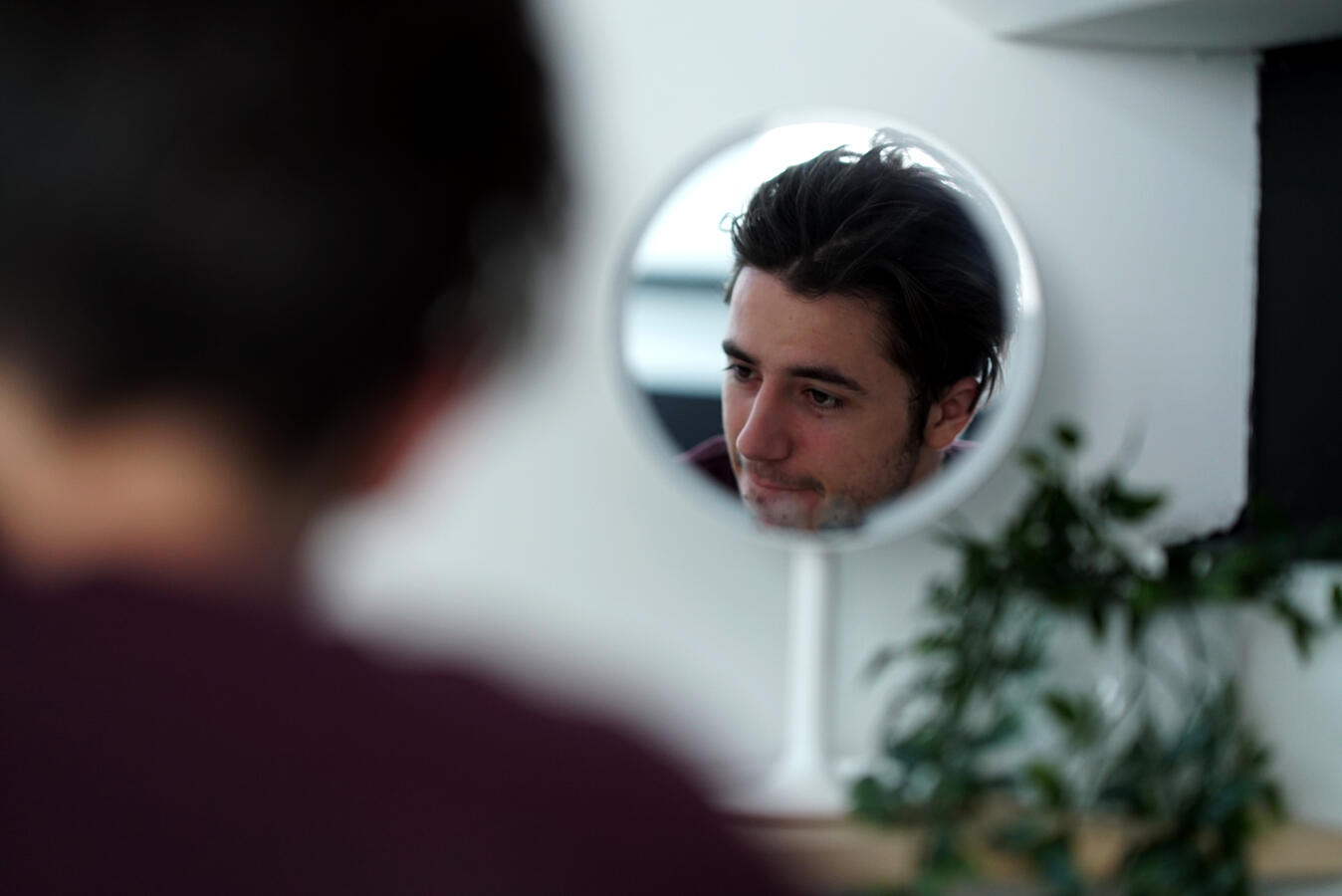 Actor getting hair and make up done